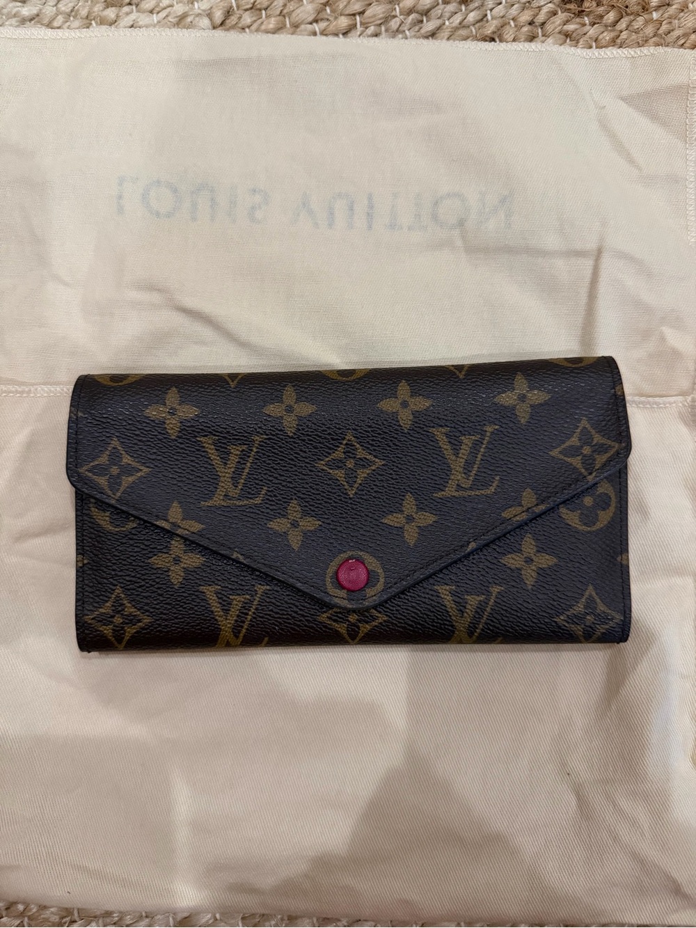 Louis Vuitton Monogram Canvas Wallet with Snap Button